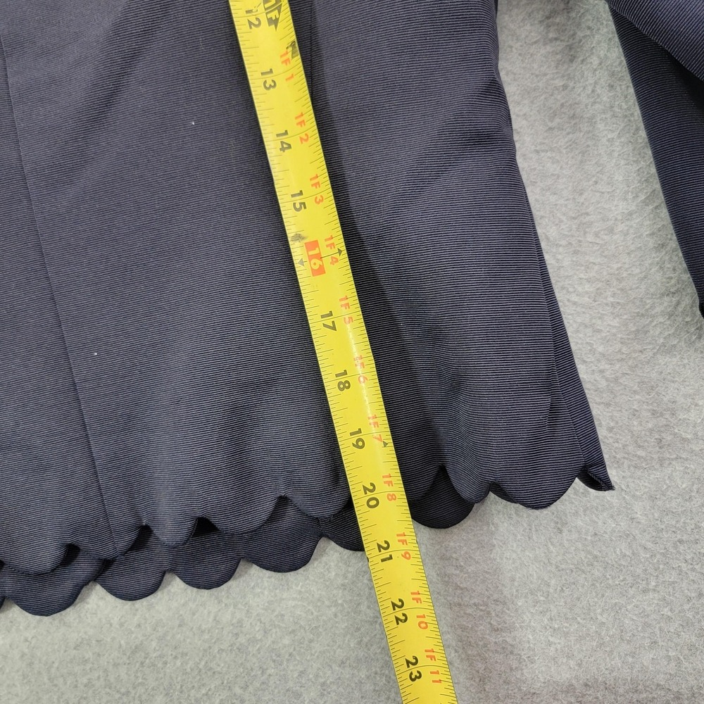 Hobbs Skirt Suit Womens 12 Blue Scallop Hem Jacket Skirt Set Lined Workwear - Picture 6 of 16
